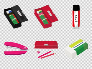 卡通手繪文具辦公用品png透明圖圖片素材 模板下載 4.17mb 辦公商務大全 生活工作